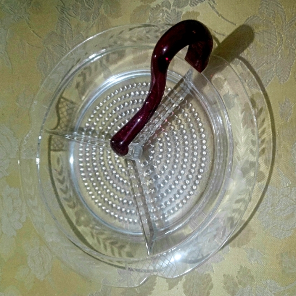 Vintage Jeanette Hobnail 1946 Serving Tray